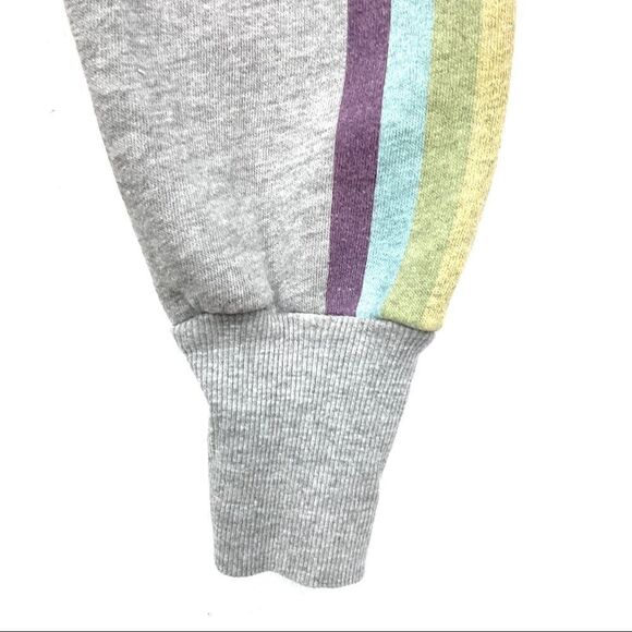 Wildfox Gray Rainbow Stripe Ankle Joggers XS NWOT - Picture 3 of 6